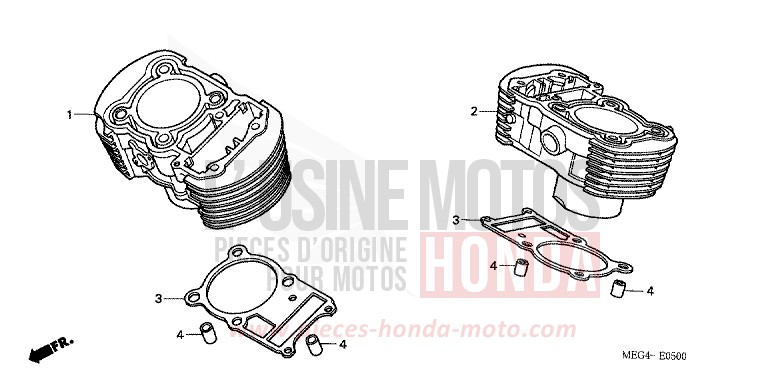CYLINDER for Shadow Aero CANDY BLAZE ORANGE (YR196BB) from 2006